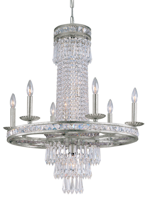 Crystorama - 5266-OS-CL-MWP - Ten Light Chandelier - Mercer - Olde Silver