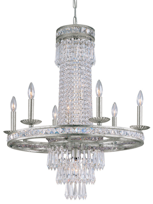 Crystorama - 5266-OS-CL-MWP - Ten Light Chandelier - Mercer - Olde Silver