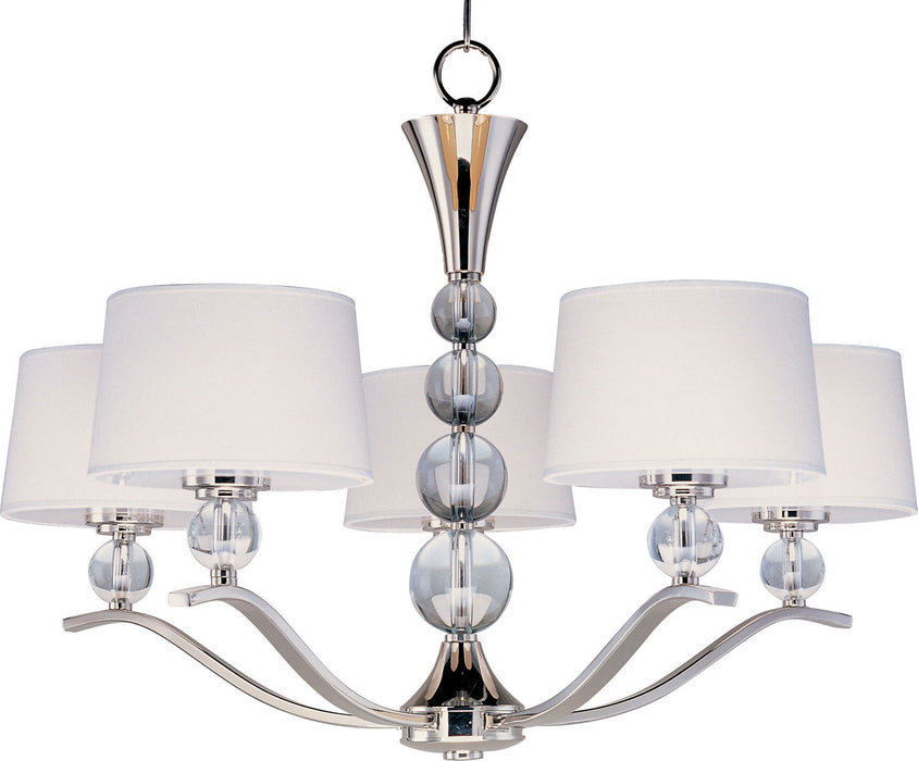 Maxim - 12755WTPN - Five Light Chandelier - Rondo - Polished Nickel