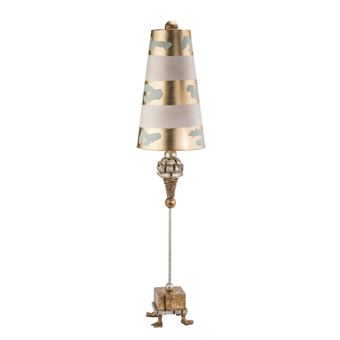 Lucas + McKearn - TA1002 - One Light Buffet Lamp - Pompadour Luxe - Gold And Silver Leaf