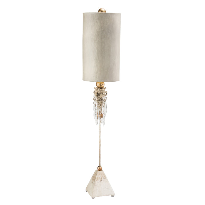 Lucas + McKearn - TA1004 - One Light Buffet Lamp - Madison - Putty, Gold Leaf And Crystal Clusters