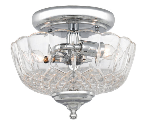 Crystorama - 55-SF-CH - Two Light Semi Flush Mount - Ceiling Mount - Polished Chrome