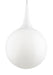 Visual Comfort Modern - 700KLPELWS - One Light Pendant - Pele - Satin Nickel