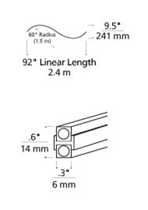 Visual Comfort Architectural - 700MOBHSC60BRZ - Pre-Bent S Curve Monorail - Horizontal - Antique Bronze
