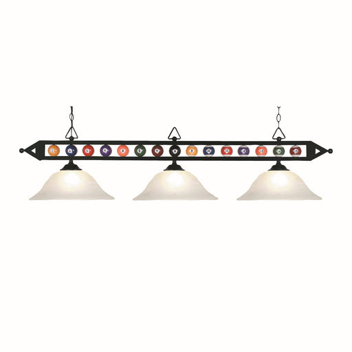 ELK Home - 190-1-BK-G1 - Three Light Linear Chandelier - Designer Classics - Matte Black