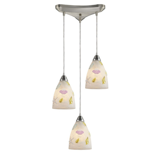 ELK Home - 20000/3 - Three Light Pendant - Seashore - Satin Nickel