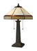 ELK Home - D1858 - Two Light Table Lamp - Stone Filigree - Tiffany Bronze