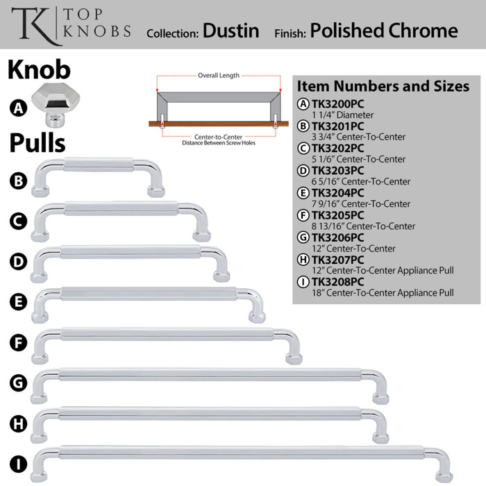 Top Knobs Dustin 12" Center to Center Appliance Pull