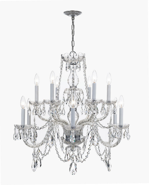 Crystorama - 1135-CH-CL-MWP - 12 Light Chandelier - Traditional Crystal - Polished Chrome