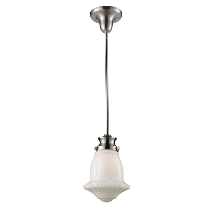 ELK Home - 69029-1 - One Light Mini Pendant - Schoolhouse - Satin Nickel