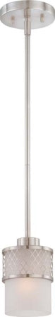Nuvo Lighting - 60-4688 - One Light Mini Pendant - Fusion - Brushed Nickel