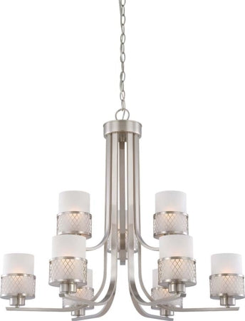 Nuvo Lighting - 60-4689 - Nine Light Chandelier - Fusion - Brushed Nickel