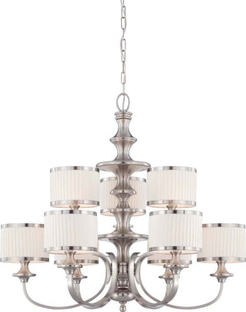 Nuvo Lighting - 60-4739 - Nine Light Chandelier - Candice - Brushed Nickel