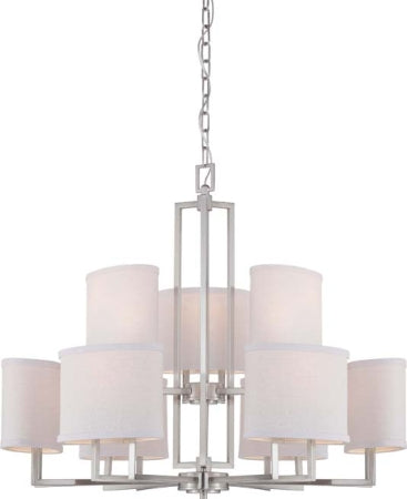 Nuvo Lighting - 60-4759 - Nine Light Chandelier - Gemini - Brushed Nickel