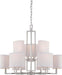 Nuvo Lighting - 60-4759 - Nine Light Chandelier - Gemini - Brushed Nickel
