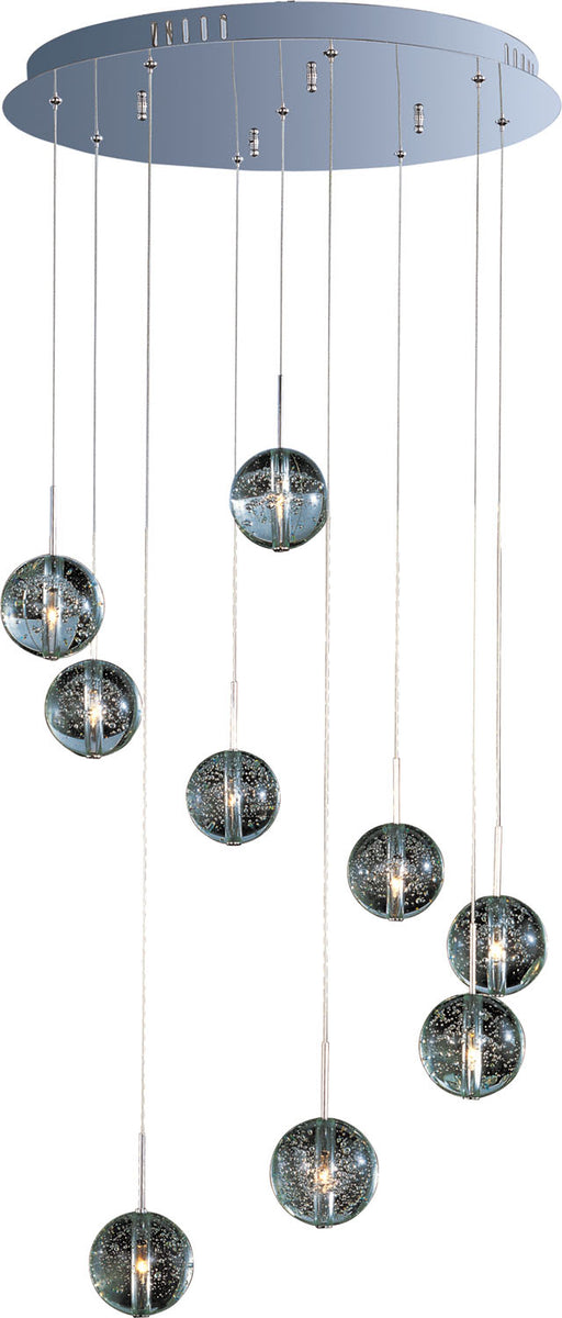 ET2 - E24254-91PC - Nine Light Pendant - Orb - Polished Chrome