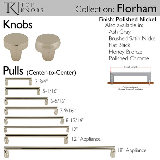 Top Knobs Florham Round Knobs