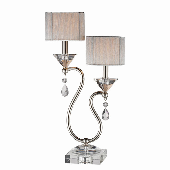 ELK Home - 96758 - Two Light Table Lamp - Krystal - Polished Nickel