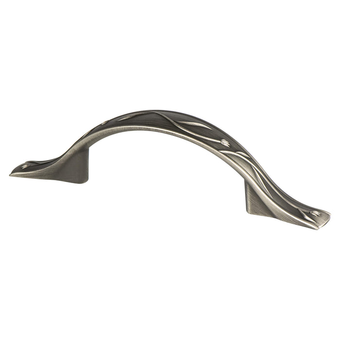 Art Nouveau 3 inch and 3 1/2 inch CC Vintage Nickel Pull