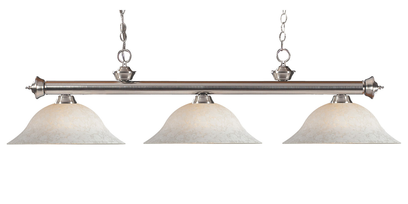 Z-Lite - 100703BN-WM16 - Three Light Island Pendant - Riviera - Brushed Nickel