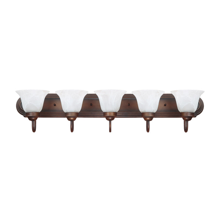 Capital Lighting - 1035BB-118 - Five Light Vanity - Arthur - Burnished Bronze