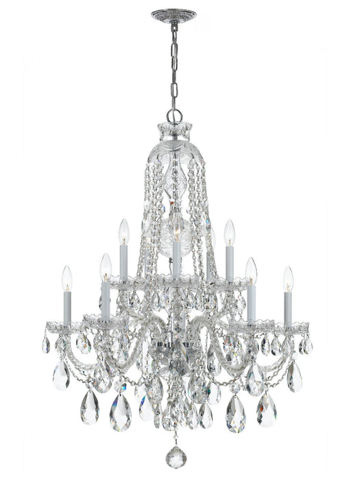Crystorama - 1110-CH-CL-MWP - Ten Light Chandelier - Traditional Crystal - Polished Chrome