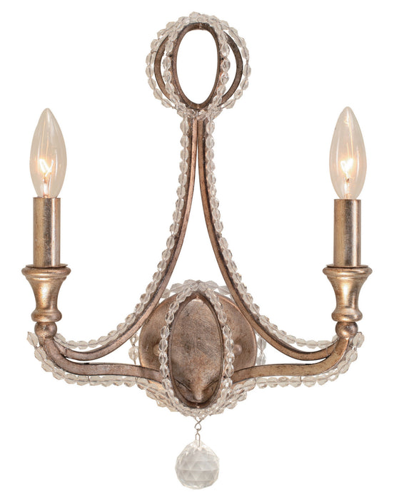 Crystorama - 6762-DT - Two Light Wall Sconce - Garland - Distressed Twilight