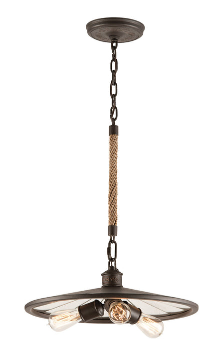 Troy Lighting - F3145 - Three Light Pendant - Brooklyn - Brooklyn Bronze