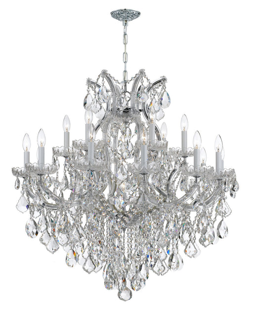 Crystorama - 4418-CH-CL-MWP - 19 Light Chandelier - Maria Theresa - Polished Chrome