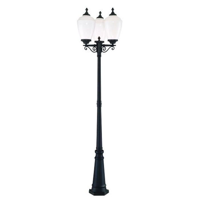 Acclaim Lighting - 5369BK/WH - Three Head Post Mount - Acorn - Matte Black