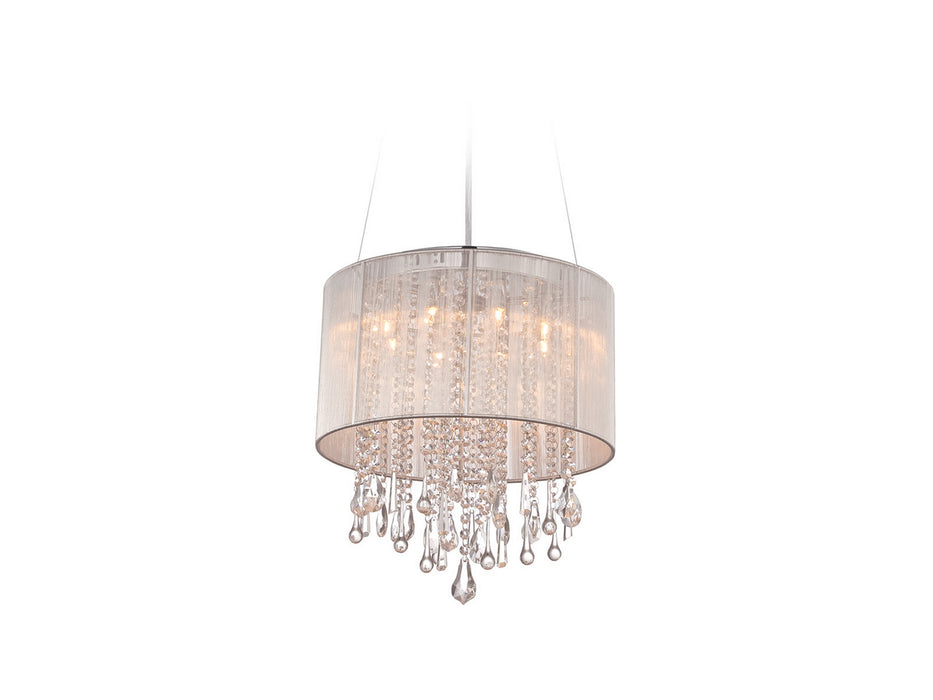 Avenue Lighting - HF1501-SLV - Eight Light Dual Mount/Flush & Hanging - Beverly Dr. - Silver Silk String
