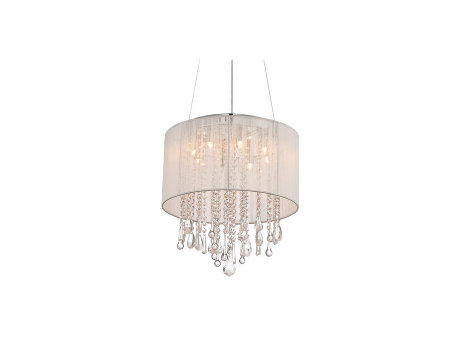 Avenue Lighting - HF1501-WHT - Eight Light Dual Mount/Flush & Hanging - Beverly Dr. - White Silk String