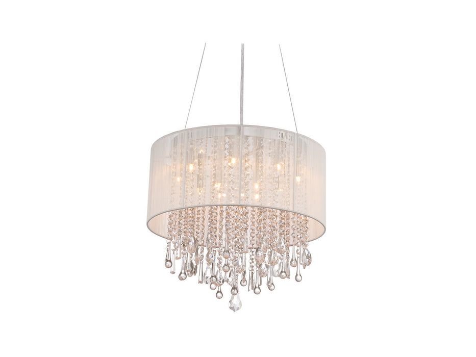 Avenue Lighting - HF1502-WHT - 12 Light Dual Mount/Flush & Hanging - Beverly Dr. - White Silk String