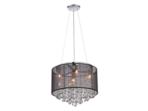 Avenue Lighting - HF1504-BLK - Four Light Dual Mount/Flush & Hanging - Riverside Dr. - Black Organza Silk