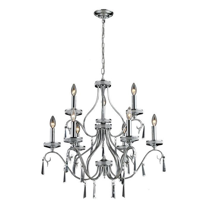 ELK Home - 82056/6+3 - Nine Light Chandelier - Sherbourne - Chrome