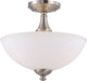 Nuvo Lighting - 60-5044 - Three Light Semi Flush Mount - Patton - Brushed Nickel