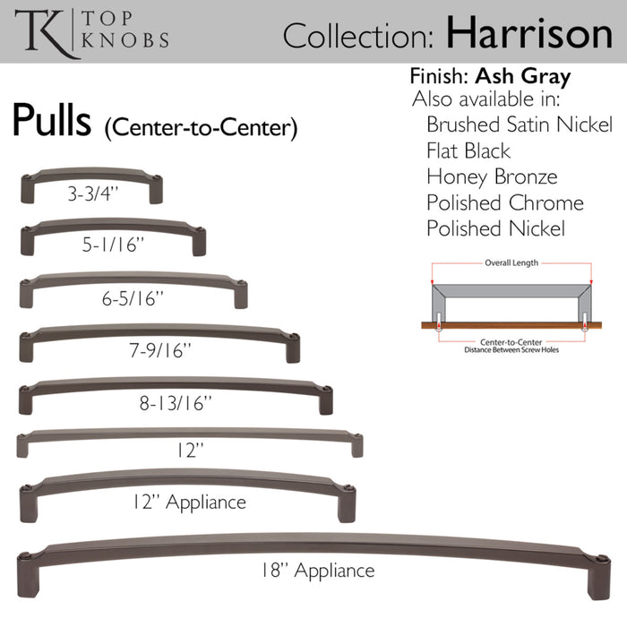 Top Knobs Harrison 2 1/2" Center to Center Bar Pull