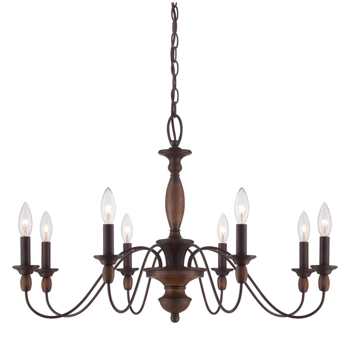 Quoizel - HK5008TC - Eight Light Chandelier - Holbrook - Tuscan Brown