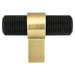 Radial Reign Matte Black Bar and Modern Brushed Gold Post Knob