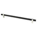 Radial Reign 12 inch CC Matte Black Bar and Brushed Nickel Posts Appliance Pull