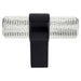 Radial Reign Brushed Nickel Bar and Matte Black Post Knob