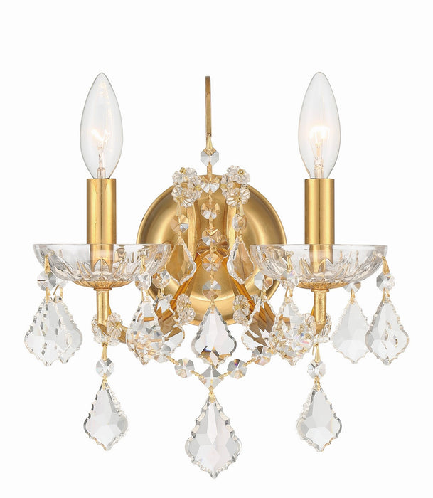 Crystorama - 4452-GA-CL-SAQ - Two Light Wall Sconce - Filmore - Antique Gold
