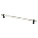 Radial Reign 12 inch CC Brushed Nickel Bar and Matte Black Posts Appliance Pull