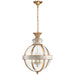 Visual Comfort Signature - CHC 2111AW-CG - Three Light Lantern - Crown Top Globe - Antique White