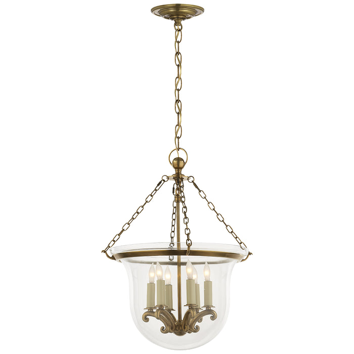 Visual Comfort Signature - CHC 2117AB - Six Light Lantern - Country Bell Jar - Antique-Burnished Brass