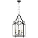 Visual Comfort Signature - CHC 3414BR - Three Light Lantern - French Market - Blackened Rust
