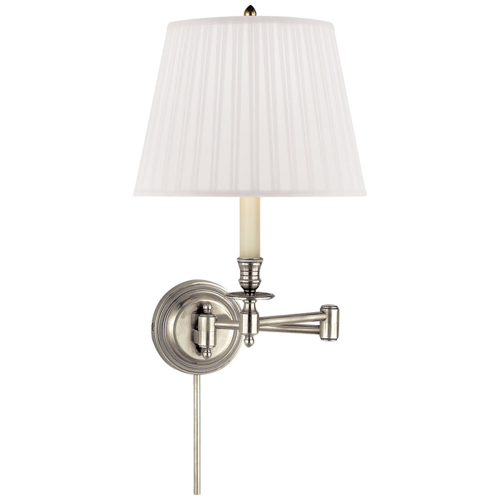 Visual Comfort Signature - S 2010AN-S - One Light Swing Arm Wall Lamp - Candle Stick - Antique Nickel