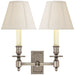 Visual Comfort Signature - S 2212AN-L - Two Light Wall Sconce - French Library - Antique Nickel