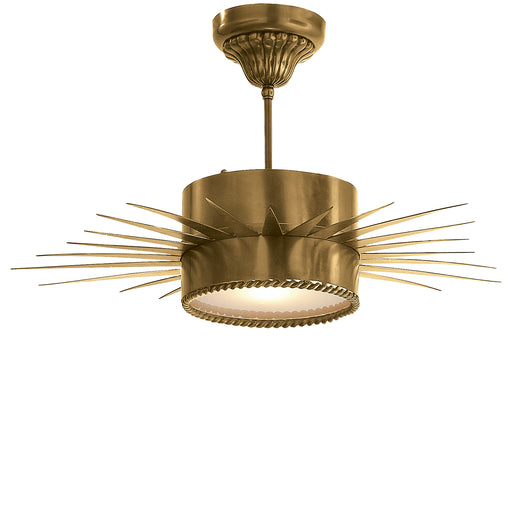 Visual Comfort Signature - SK 5201HAB - One Light Semi Flush Mount - Soleil - Hand-Rubbed Antique Brass