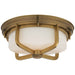 Visual Comfort Signature - TOB 4013HAB-WG - Two Light Flush Mount - Milton - Hand-Rubbed Antique Brass